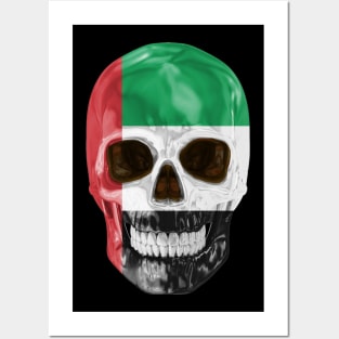 United Arab Emirates Flag Skull - Gift for Emirati With Roots From United Arab Emirates Posters and Art